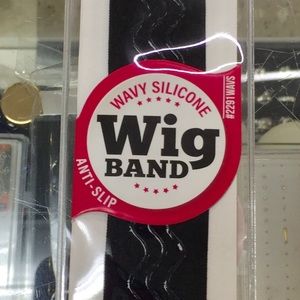 Wig grip band black wavy silicone